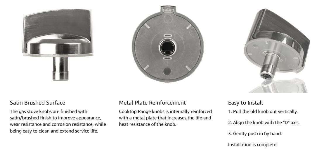 WB03X25796 Gas Cooktop Knob Compatible with ge Profile Stove Knobs, Fits PGP953SET1SS PGP986SET1SS PGP959SET1SS PGP976SET2SS - Replaces AP5986232 PS11721433 4362262 WB03T10326 Burner Range Knob - 5PCS WB03X25796 Gas Cooktop Knob Compatible with ge Profile Stove Knobs, Fits PGP953SET1SS PGP986SET1SS PGP959SET1SS PGP976SET2SS - Replaces AP5986232 PS11721433 4362262 WB03T10326 Burner Range Knob - 5PCS