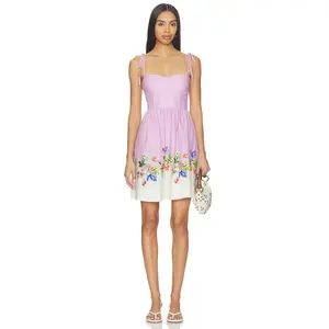 Yumi Kim Alyssa Dress in Blooming Stripe Lilac