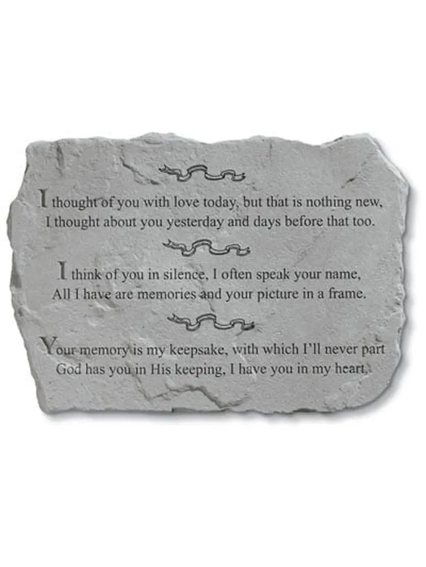 Kay Berry Inc. Wall Mount Memorial Plaque - "I Thought Of You With Love Today" - 18 in x 13 in