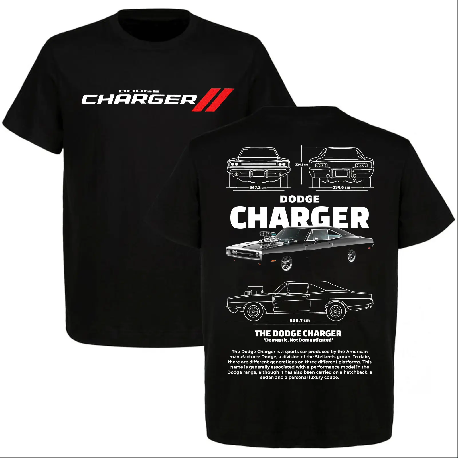 Dodge Charger T-Shirt, Classic Muscle Car Blueprint Graphic Tee, Dodge Charger Design Shirt, Vintage Dodge Muscle Car, High-Performance Charger Apparel