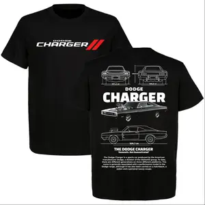 Dodge Charger T-Shirt, Classic Muscle Car Blueprint Graphic Tee, Dodge Charger Design Shirt, Vintage Dodge Muscle Car, High-Performance Charger Apparel