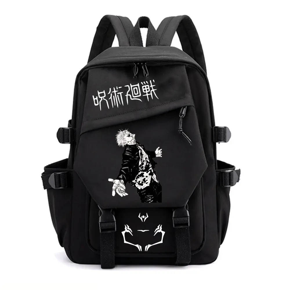 Jujutsu Kaisen Backpack, Anime Printed School Backpack, Large Capacity Student Laptop Backpack, Casual Travel Daypack for Boys Girls Kids Teens, Elementary Middle High School & College, Back to School