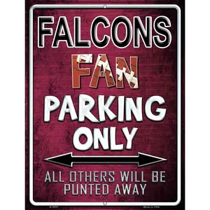 Falcons Metal Novelty Parking Sign