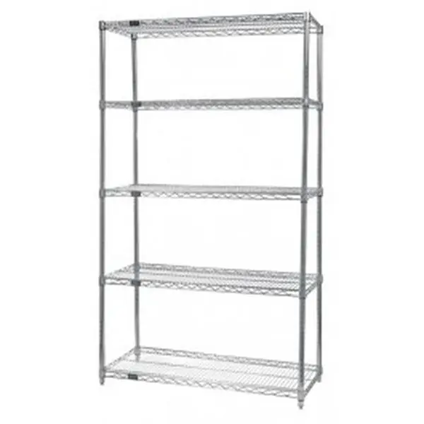 Quantum Storage WR86-1242C-5 Wire 5 Shelf Starter Kit Chrome - 86 in.