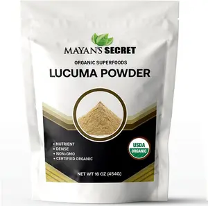 Mayan's Secret Certified Organic Lucuma Powder, 16 oz/Pack | High in nutrients Fiber Beverage Vitamin Fruit