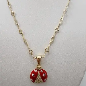 Gold Laminated Chain 20 inch Necklace with Pendant