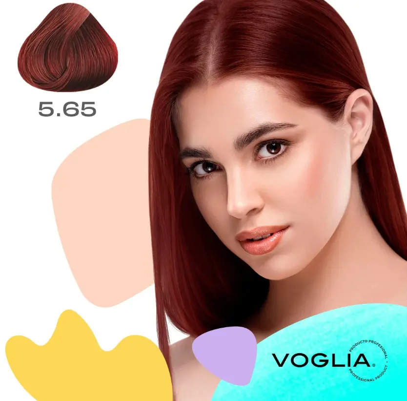 Voglia Hair Color 5.65 Light Mahogany Red Brown Hair Dye