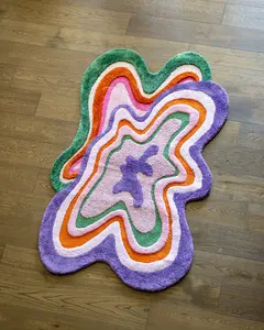 Squiggle Organic Cotton Tufted Abstract Rug