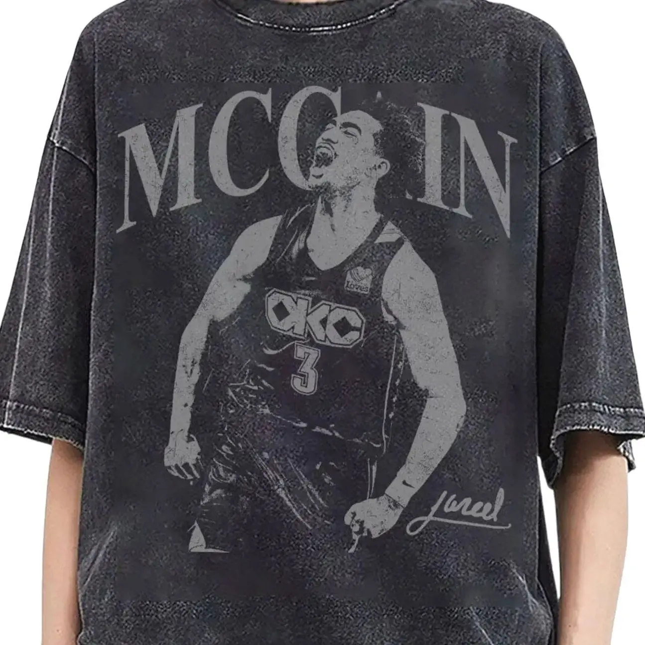 Jared McCain Okc Basketball Retro Comfort Colors Shirt