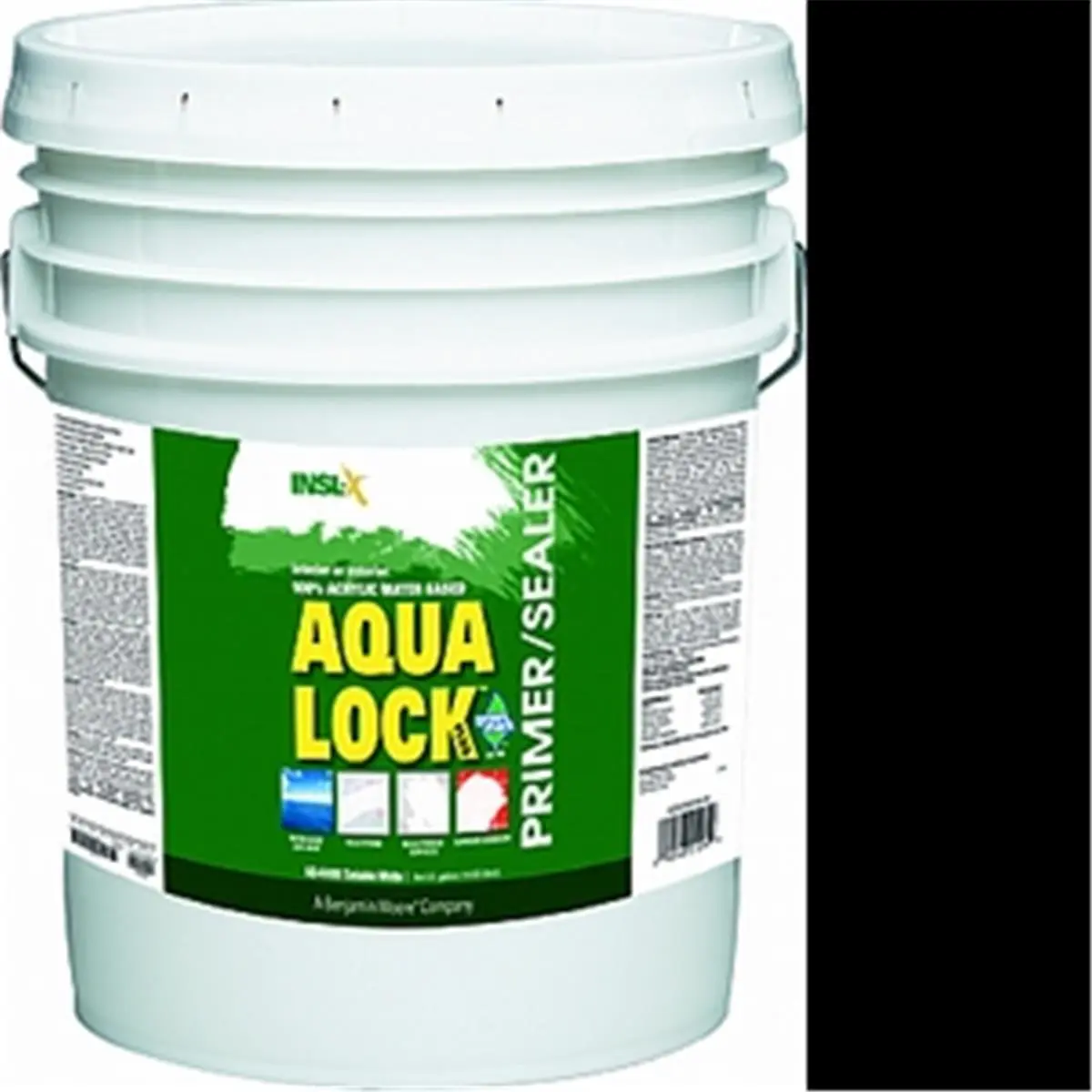Insl-x Products AQ 0400 White Aqualock Plus Water Base Primer Sealer Stain Killer - 5 Gallon, Acrylic Base, Stain Block