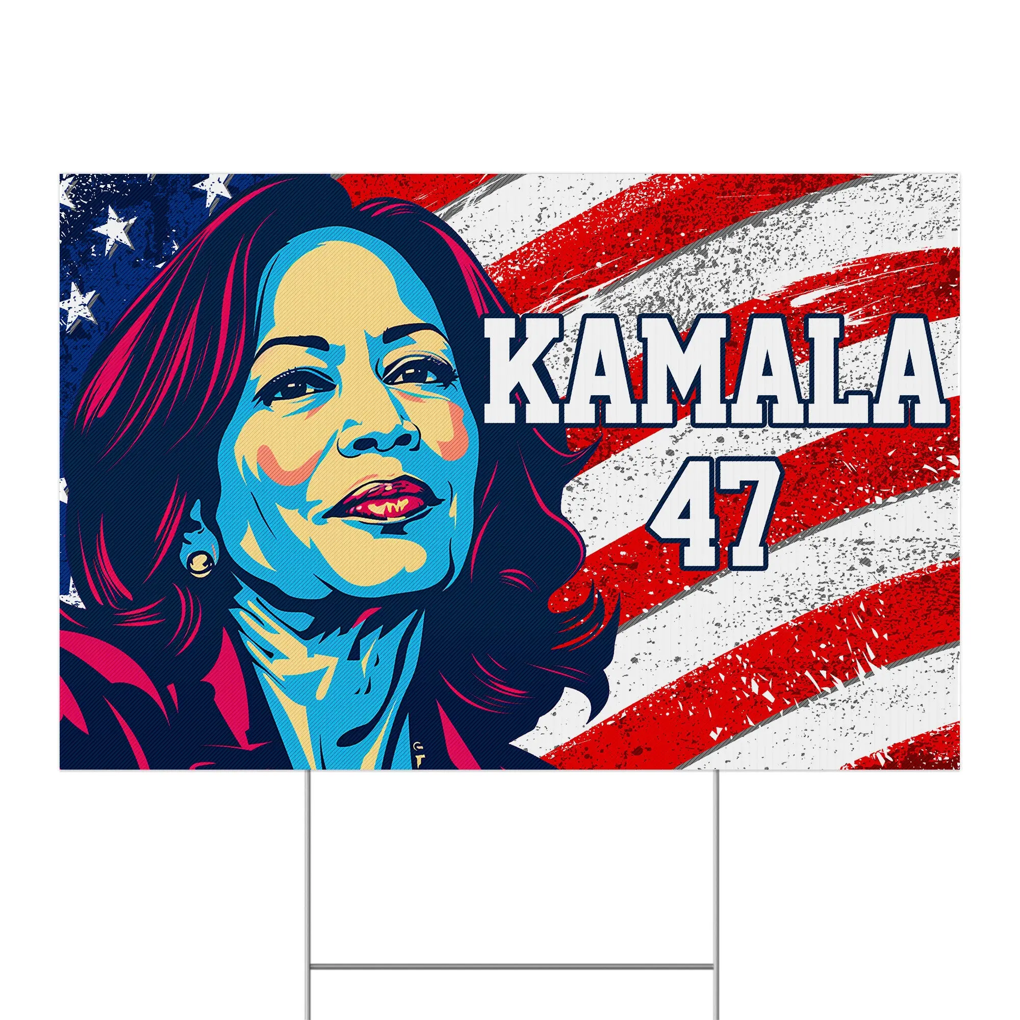 Kamala Harris For President Yard Sign, Kamala Harris 2024 Sign, Harris 2024 Sign, Double Sided H stake Included