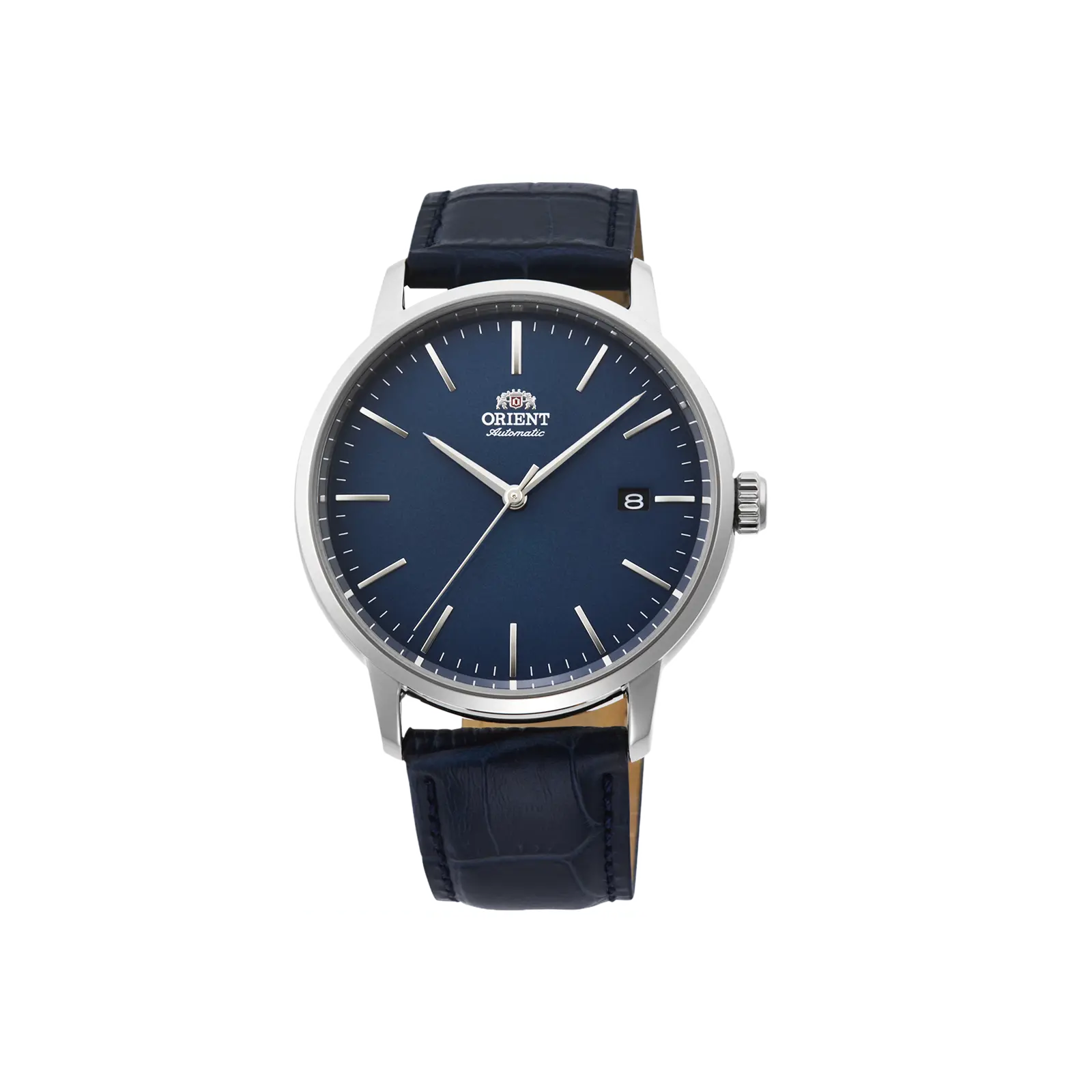 Orient Unisex Classic Automatic Date Wristwatch RA-AC0E - 40mm Stainless Steel Case, Blue Sunburst Dial, Analog Mechanical Movement, Automatic Watches