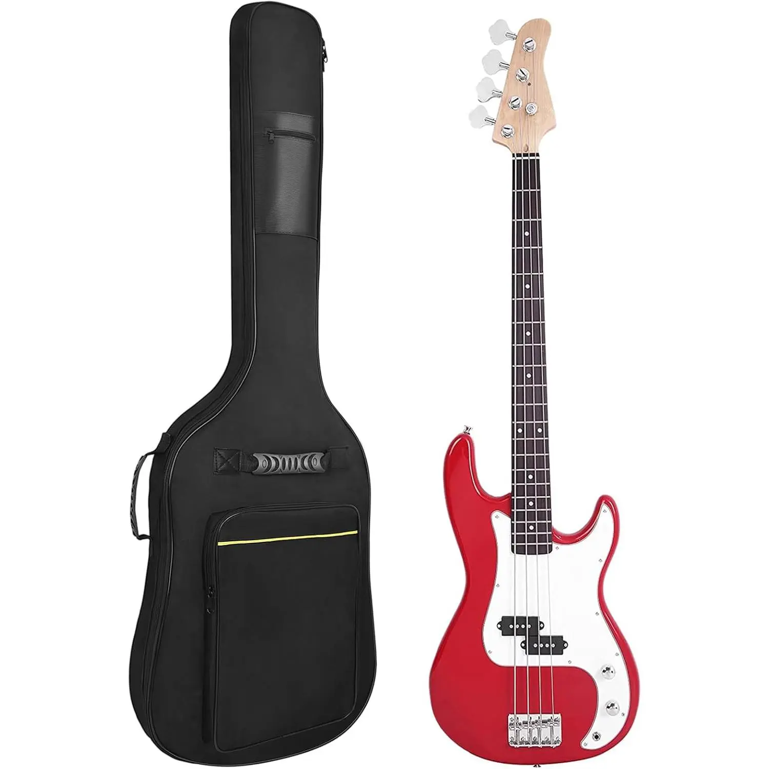 Bass Guitar Case 7mm Padding  Bass Guitar Gig Bag, Electric Bass Guitar Bag Backpack with  Strap and Pockets, Black