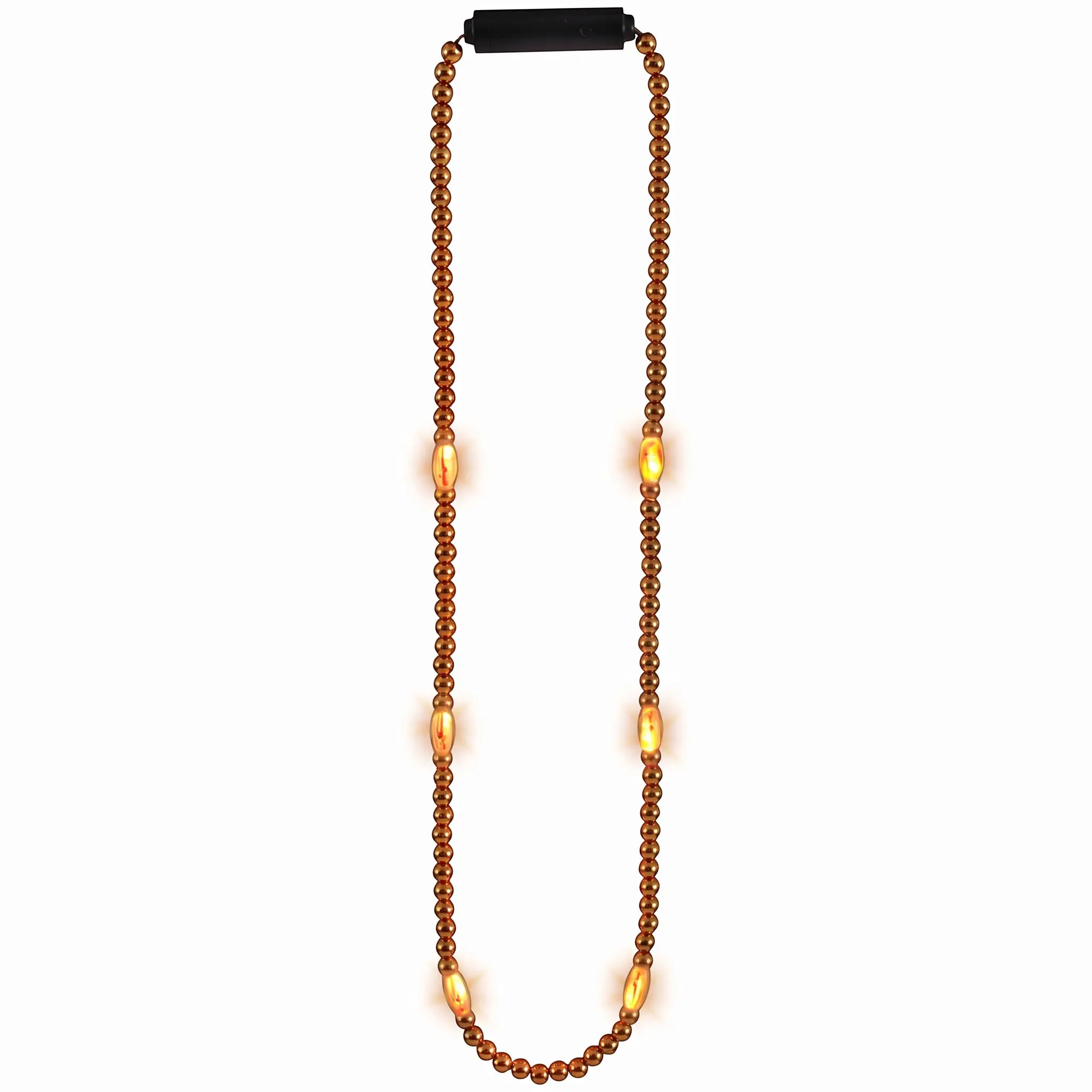 Radiant Orange Light-Up Bead Necklace