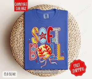 Softball Comfort Colors, Softball Tee, Softball Women's Tshirt