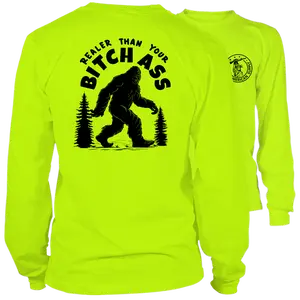Realer Than You - Long Sleeve Safety Hi-Vis T-Shirt Jersey Menswear For Blue Collar Workers | Funny, Sarcastic | Graphic Tees Apparel