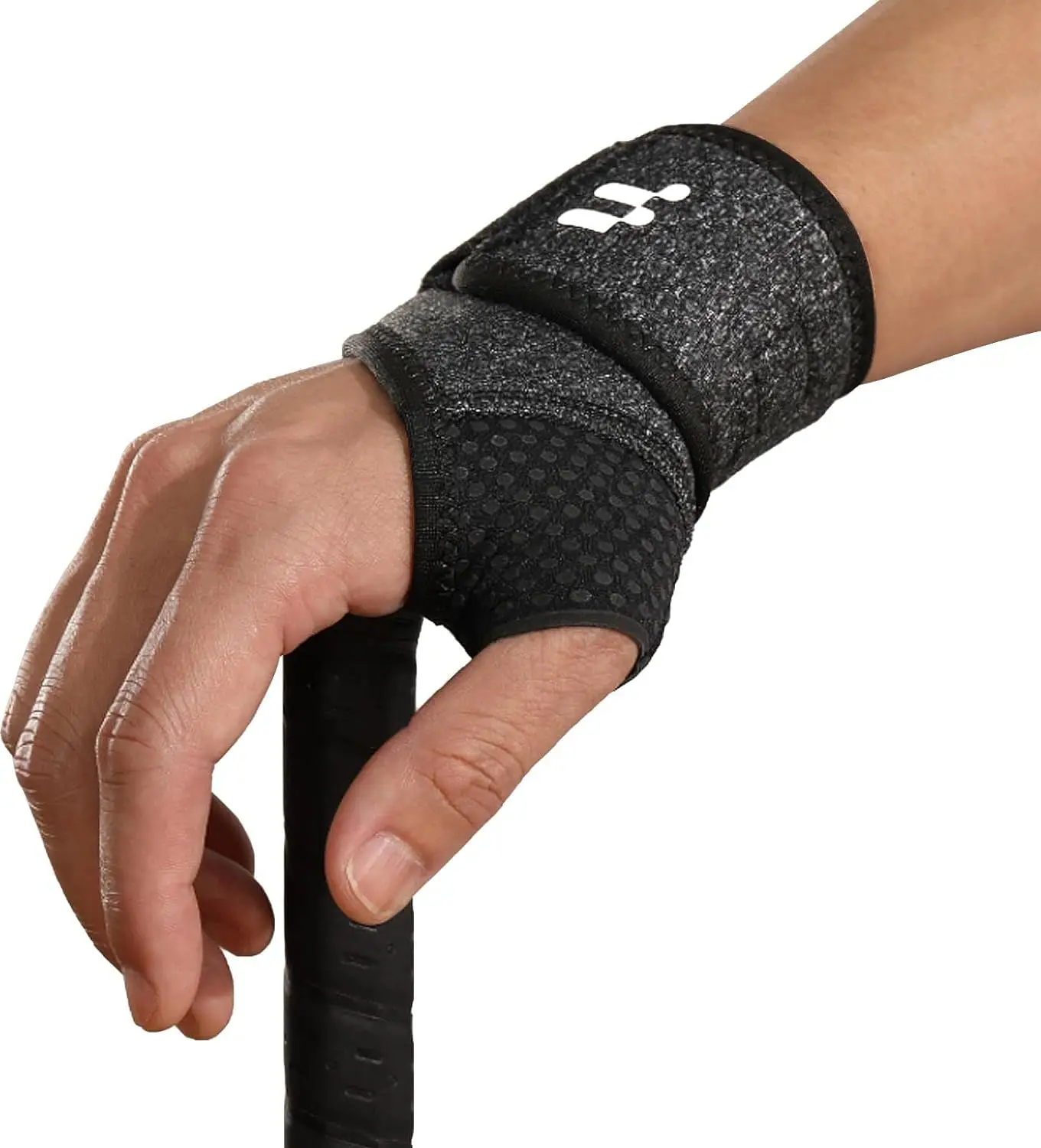 Fitomo Wrist Support Strap with Soft Thumb Opening - Unisex Compression Wristband for Sports, Fitness Workout, Typing, Heavylifting, Adjustable Elasti