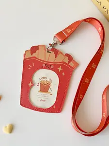 Cute Cartoon Dog Lanyard Card Holder, Student ID Campus Card Case, Girl Star Chaser 3 Inch Small Card Cover with Strap, Fun
