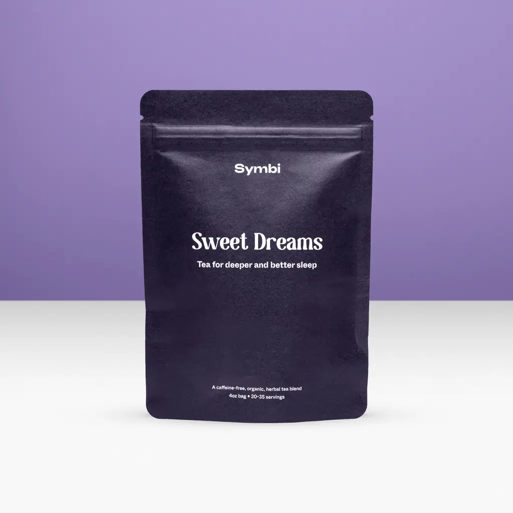 Sweet Dreams Tea Blend, 4oz | Improve Sleep Quality & Supports Brain Restoration | 100% Organic & Caffeine-Free, No Additives or Sweeteners | Symbi