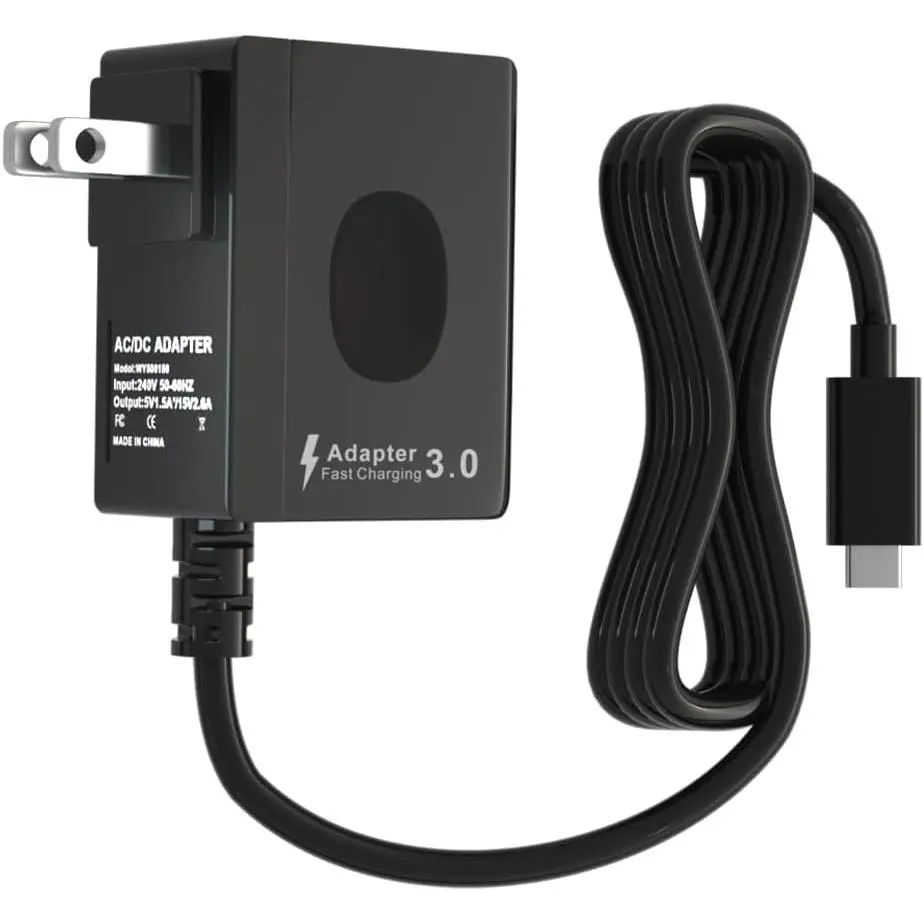 USB-C Fast Charging Power Adapter for Nintendo Switch Series, 15V/2.6A Electronic Charger - Supports Switch Lite/OLED/Dock, TV Mode Compatible
