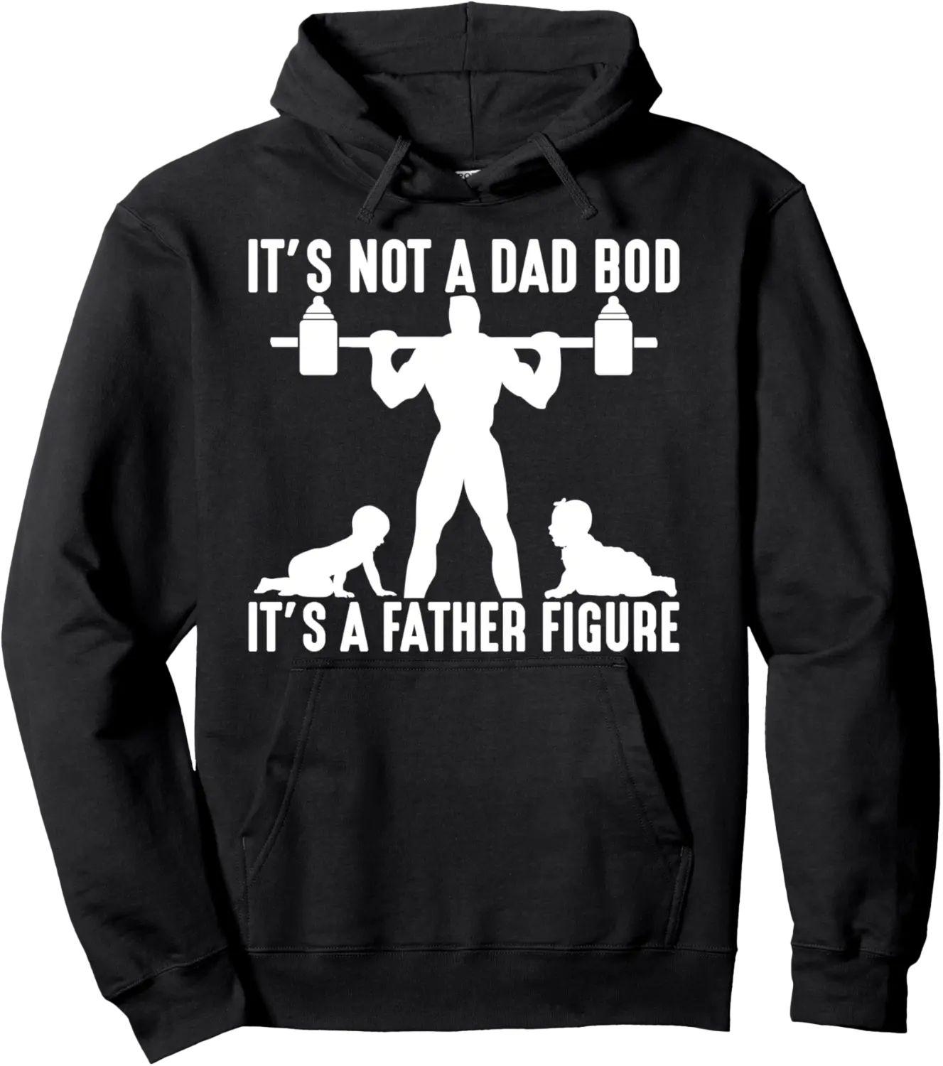 Funny Weightlifting Dad Bod Baby and Dumbbell bodybuilder Pullover Hoodie - Terrancecar Shop 66B08LLZ4C6B