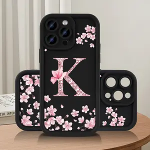 Full Coverage Phone Case with Fashion Letter K Pattern, TPU Material, Shockproof and Anti-Slip, Compatible with iPhone 17 AIR 17/16/15/14/13/12/11 PRO PROMAX X XS E PLUS, Suitable as a Gift for Girls, T300