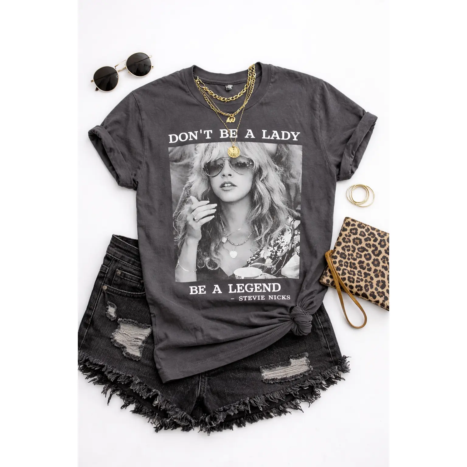 Plus/Reg Short Sleeve "Don't Be a Lady" Graphic Tee
