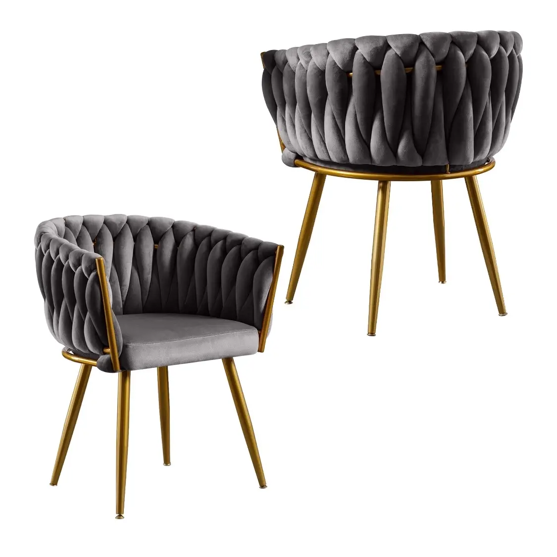 JONPONY Dining Chairs Modern Upholstered Set of 2 Velvet Dining Room Chairs for Living Room, Bedroom, Kitchen,Beige