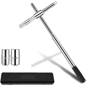 23" Universal Extended Lug Wrench, 4 Way Tire Iron Nut Wrench Set with Storage Box and Standard Lug Nut Remover (17mm/19mm,21mm/23mm) for Heavy Duty Cross Wrench, Tire Wrench