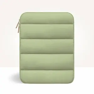 Matcha Puff Pouch - puffer pouch, puffy, travel case, organizer, book case, storage bag, green