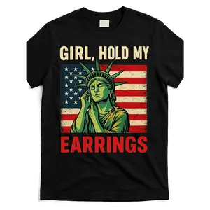 Liberty Statue Earring Fight Mode T Shirt Unisex Soft Breathable Lightweight Crew Neck Regular Fit