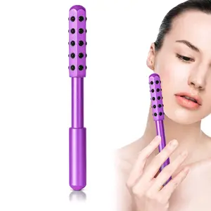Radiance Roller – Germanium Face Roller Massager | Anti-Aging Facial Massage Tool | Skin Tightening, De-Puffing & Lymphatic Drainage | 30 Germanium Infused Stones | Face Lift Tool for Women
