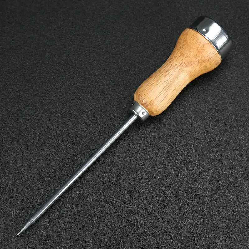 Stainless Steel Ice Crusher with Non-Slip Wooden Handle, Perfect for Kitchen and Camping Ice Crushing, Durable and Efficient