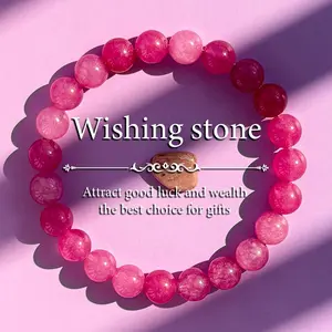 GEMRICH Wish Stone Bracelet, 8 mm natural stone, attracts wealth and blessings—an excellent gift item.