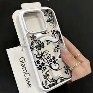Butterfly Phone Case， Delicate Nature Style for iPhone 17 16 15 14 13 12 11 Plus Pro Max.A17