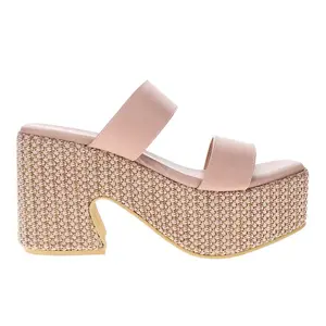 BEACH by Matisse Womens West Haven Platform Casual Sandals Casual High Heel 3" & Up - Pink