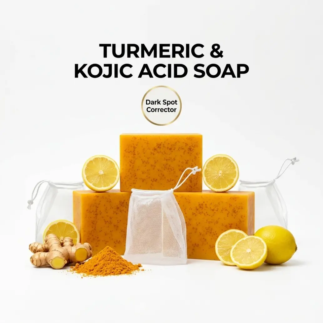 Lemon Turmeric Kojic Acid Soap Lemon Kojic Acid Soap Bar Turmeric Soap Bar Kojic Acid Soap Facial Skincare Radiant Comfort
