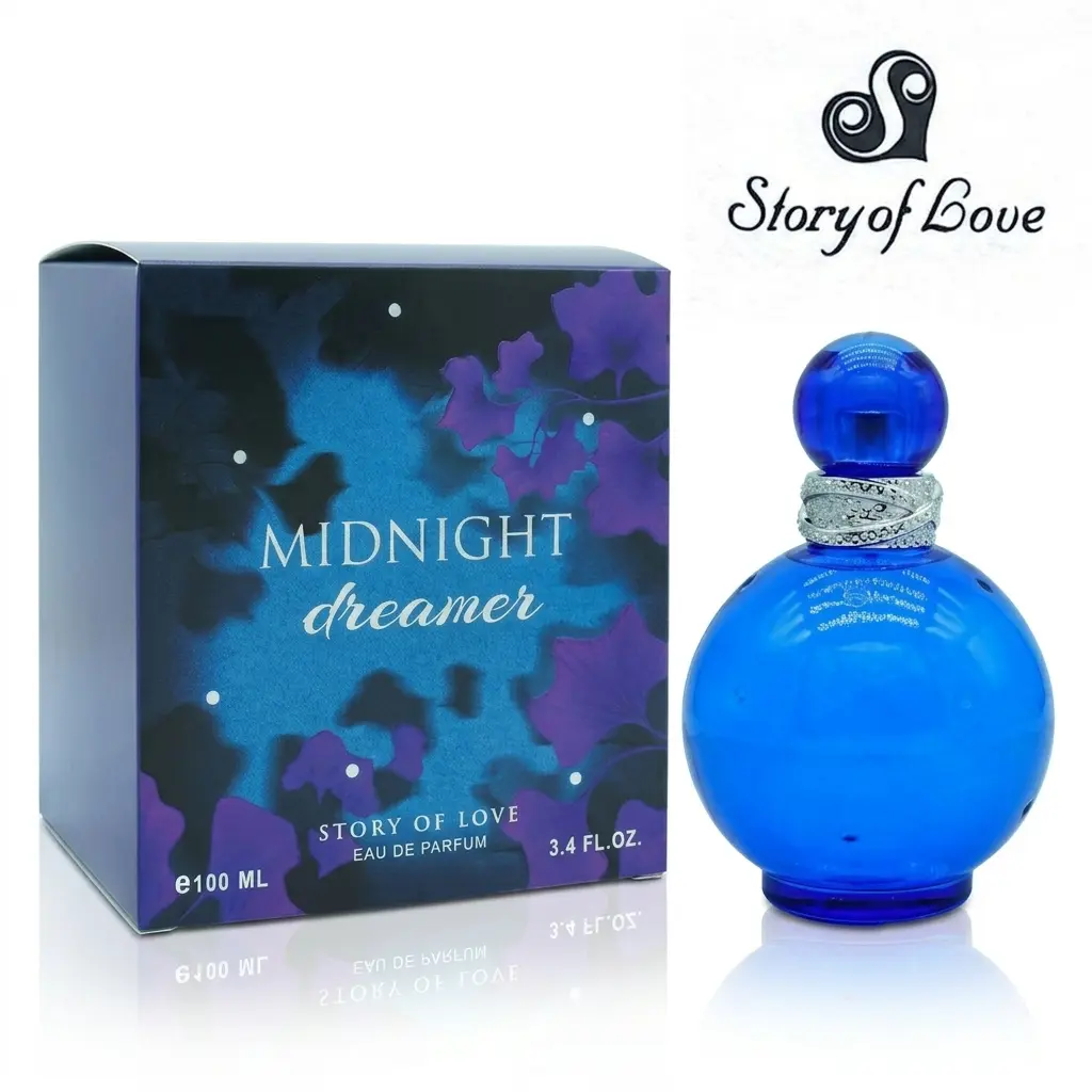 Story of Love Midnight Dreamer Eau de Parfum 100 ML - 3.4 FL OZ - Blue Glass Bottle - Perfume for Women
