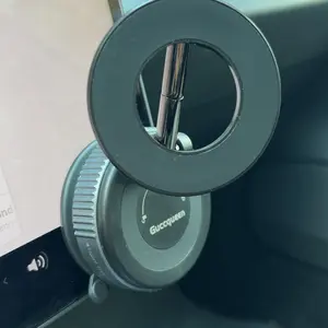 Guccqueen 2.0 Foldable Magnetic Car Phone Holder - Secure Smartphone Holder, Vertical Round Mount, 20 N52 Magnets, Vacuum Suction Cup, Heat-Resistant Nano-Adhesive Base, MagSafe Snapon, Car Interior Accessories