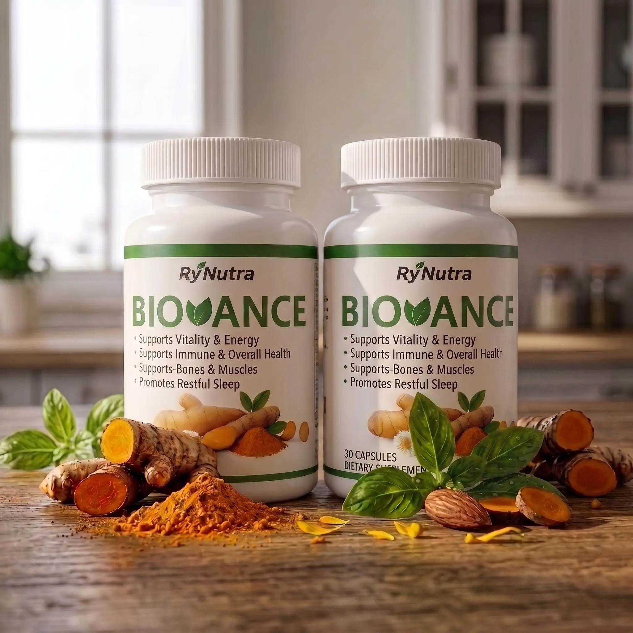 BIOVANCE Rynutra Nerve Support | 60 Capsules (2 Bottles) | Daily Energy & Vitality