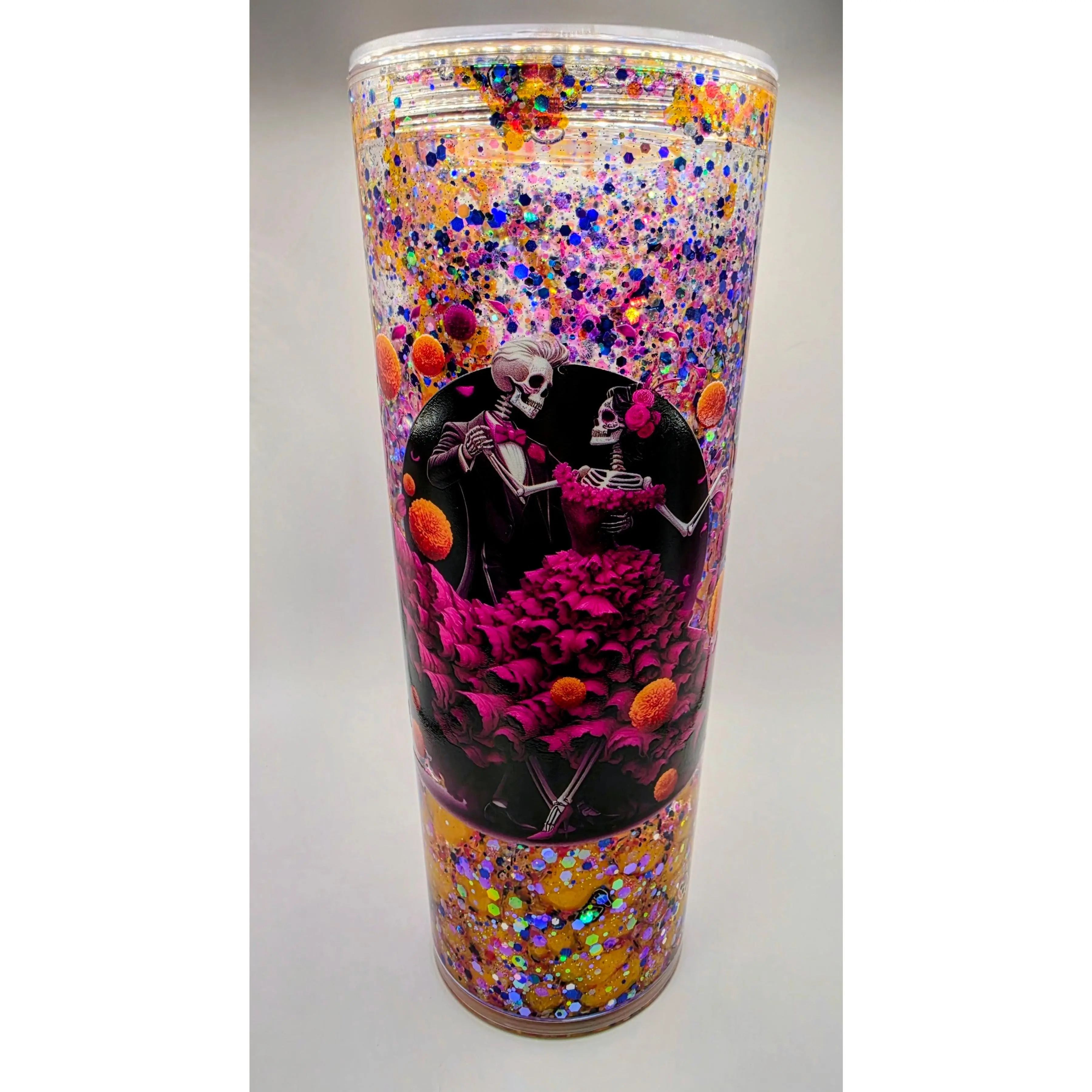 Día Del Las mortas 24oz snowglobe tumbler