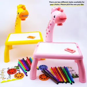 Kids Creative LED Projection Drawing Board Toy, Multifunctional Light Music Fun, Ages 3-9, Educational Learning Tool, Birthday Gift, Toddler Activity Table