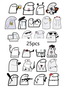 Flork Funny Badge Set, Badge Decoration, Emotion Joke Accessory, Collectible Item, Suitable for Flork Emoji Fans & Badge Collectors, Fun Gift for Friends & Colleagues