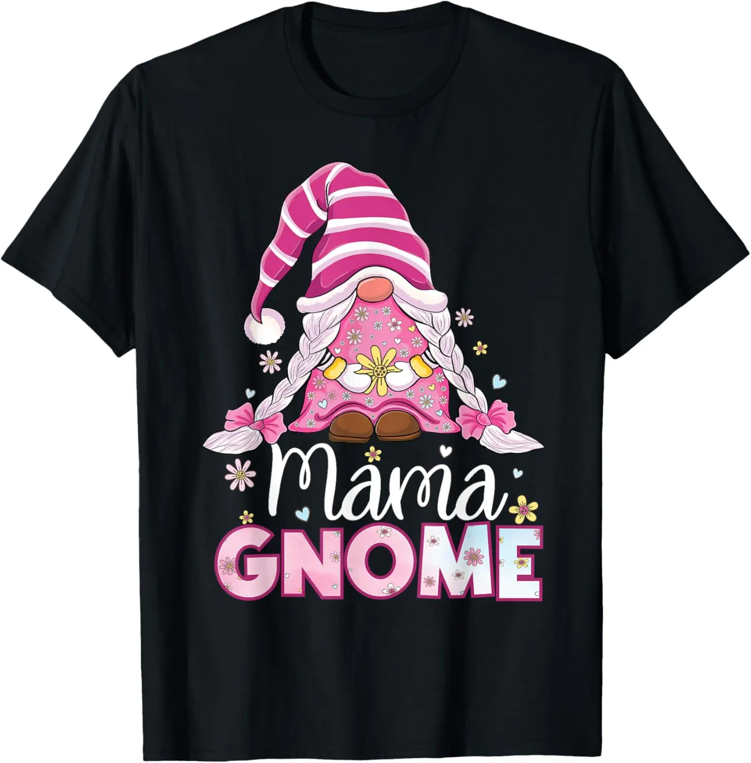 Flower For Mom Gnomies Cute Gnome Mom Happy Mother's Day T-Shirt
