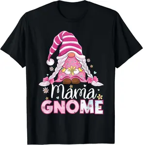 Flower For Mom Gnomies Cute Gnome Mom Happy Mother's Day T-Shirt