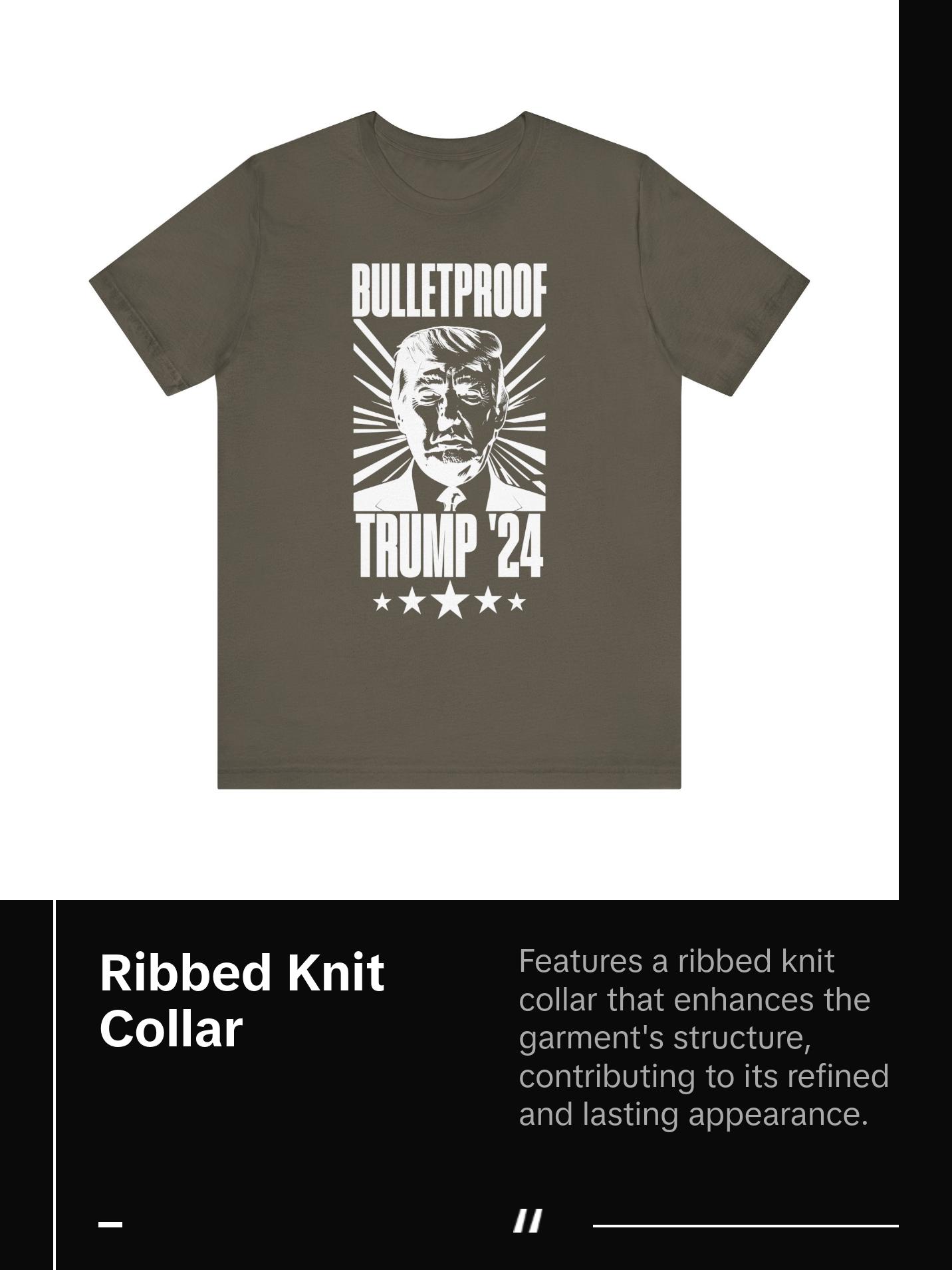 Bulletproof - Trump 24 - White Logo - Unisex Jersey Short Sleeve Tee