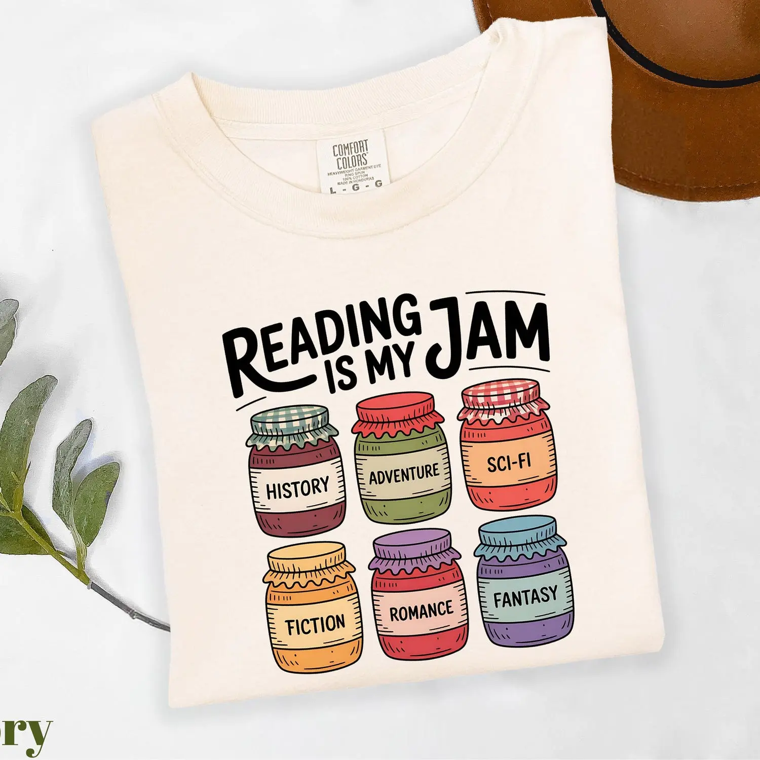 Comfort Colors Reading Is My Jam Shirt, Reader Shirt, Book Lover Gift, Bookworm Shirt, Book Club, Reading Tee, Librarian Tee ROTVW