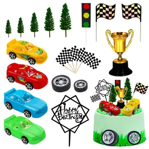 Racing Car Cake Decoration Racing Car Cake Topper Racing Car Birthday Cake Decorations Racing Car Party Favors for Racing Car Theme Birthday Supplies Cars Party Favors