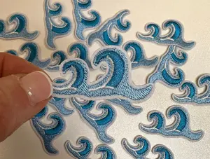 Waves patch, ocean patch, beach patch, summertime, hat patch