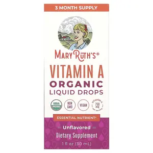 MaryRuth's Organic Vitamin A Liquid Drops, Unflavored, 750 mcg, 1 fl oz (30 ml)